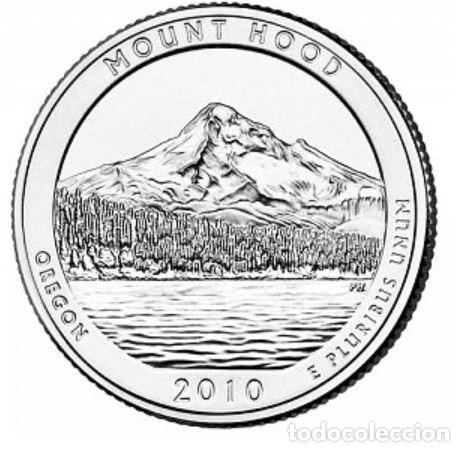 Alte M&uuml;nzen aus Amerika: QUARTER DOLAR USA 2010 - CECA D - MOUNT HOOD - OREGON - SIN CIRCULAR