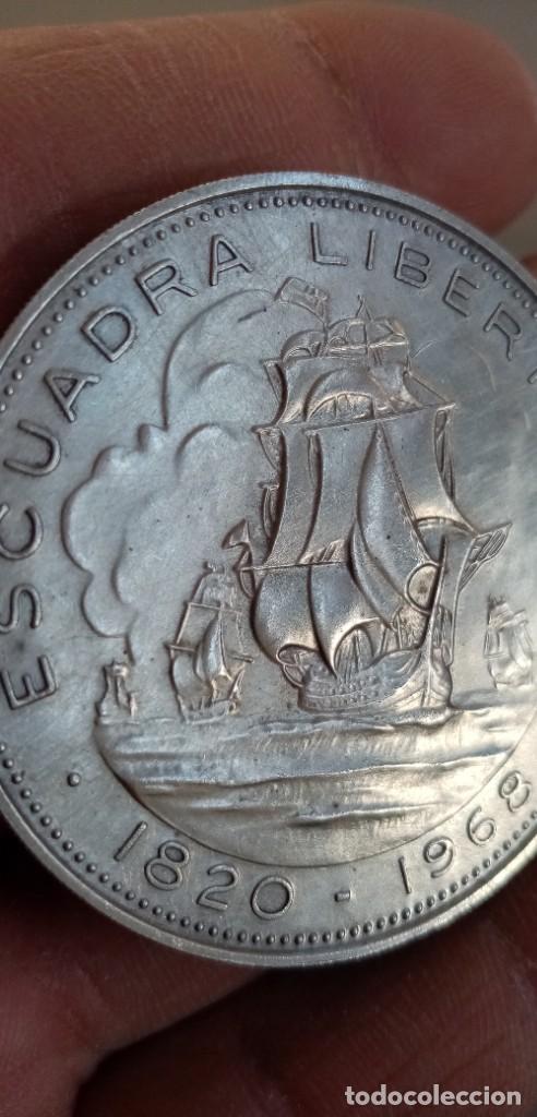 Monedas antiguas de Am&eacute;rica: Moneda 10 pesos chile de plata - Foto 4