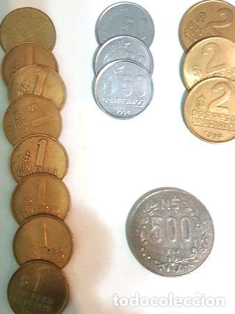 Monedas antiguas de Am&eacute;rica: lote de 16 monedas de uruguay - Foto 1