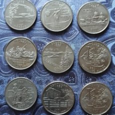 Monedas antiguas de América: LOTE DE 9 MONEDAS - 1 CUARTO DE DOLAR AMERICANOS - CONMEMORATIVAS. Lote 304425323