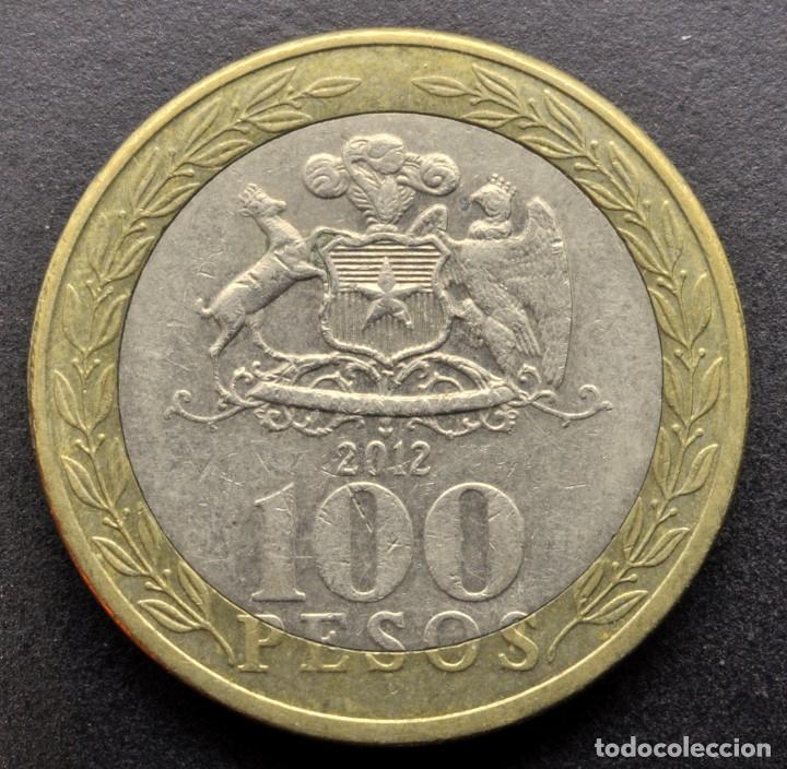Monedas antiguas de Am&eacute;rica: Chile, 100 pesos 2012 - Foto 2