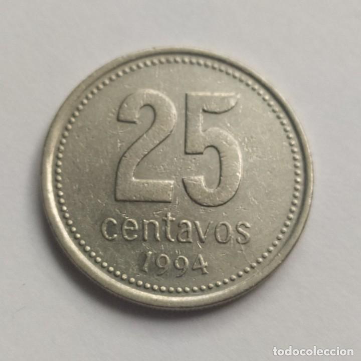 Monedas antiguas de Am&eacute;rica: ## Argentina 1994 25 centavos ## - Foto 2