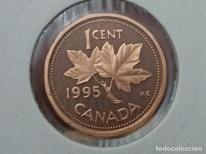 Monedas antiguas de Am&eacute;rica: Canada 1 c&eacute;ntimo 1995, centavo, prueba, proof, 22452 - Foto 1