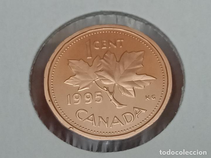 Monedas antiguas de Am&eacute;rica: Canada 1 c&eacute;ntimo 1995, centavo, prueba, proof, 22452 - Foto 3