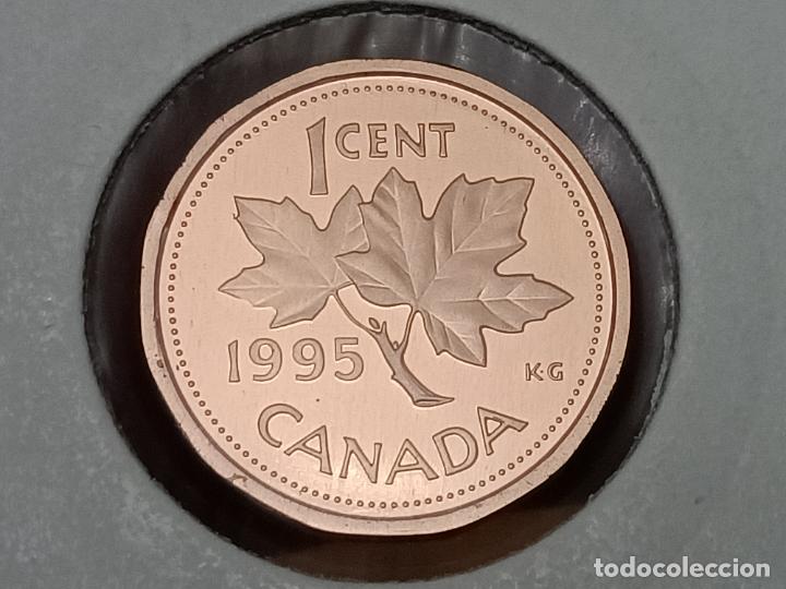 Monedas antiguas de Am&eacute;rica: Canada 1 c&eacute;ntimo 1995, centavo, prueba, proof, 22452 - Foto 5
