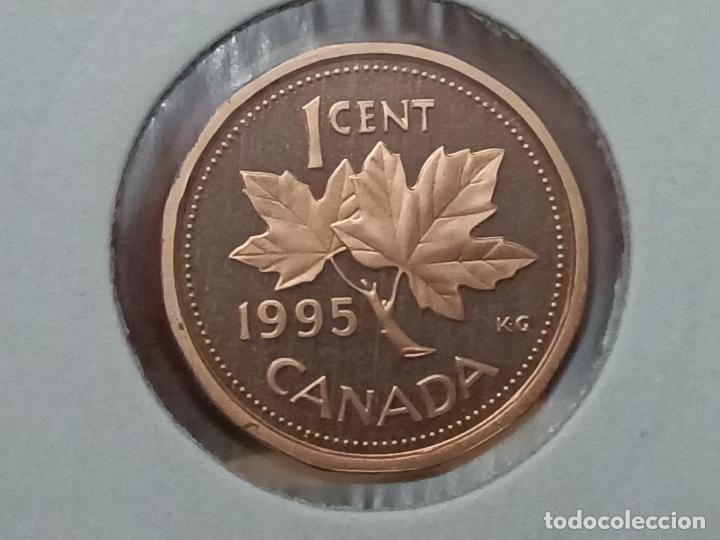 Monedas antiguas de Am&eacute;rica: Canada 1 c&eacute;ntimo 1995, centavo, prueba, proof, 22452 - Foto 6