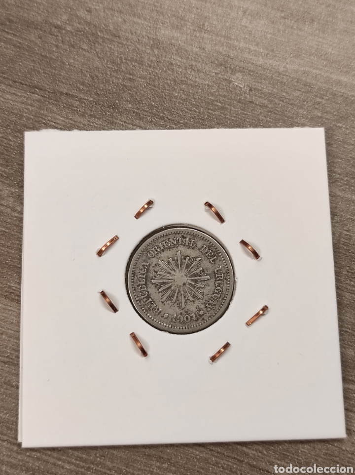 Monedas antiguas de Am&eacute;rica: Moneda Uruguay 1 cent&eacute;simo 1901 km#19 - Foto 2