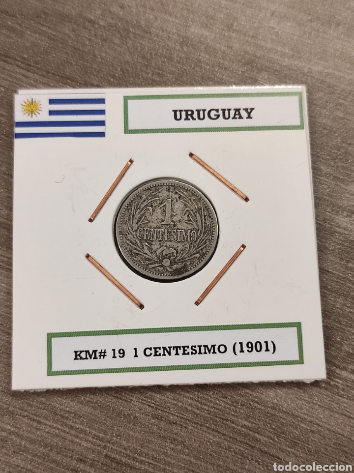 Monedas antiguas de Am&eacute;rica: Moneda Uruguay 1 cent&eacute;simo 1901 km#19 - Foto 1