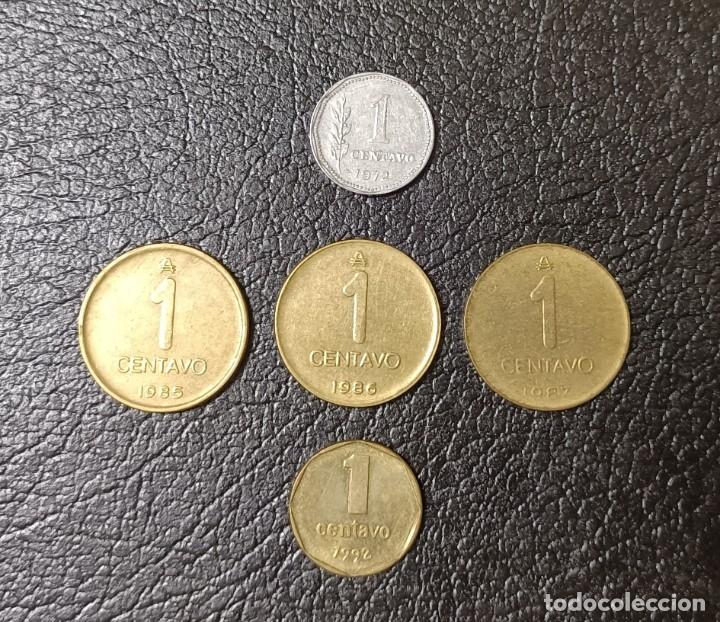 Monedas antiguas de Am&eacute;rica: Lote 5 monedas 1 centavo - Argentina - Foto 1