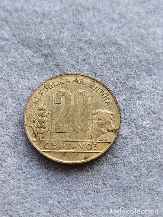 Monedas antiguas de Am&eacute;rica: Argentina. 20 Centavos. A&ntilde;o 1950. - Foto 2