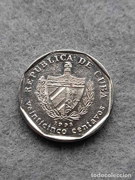 Monedas antiguas de Am&eacute;rica: Cuba. 25 Centavos. A&ntilde;o 1998. - Foto 2