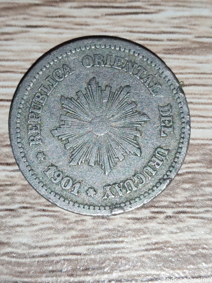Monedas antiguas de Am&eacute;rica: 2 cent&eacute;simos Uruguay 1901 - Foto 1