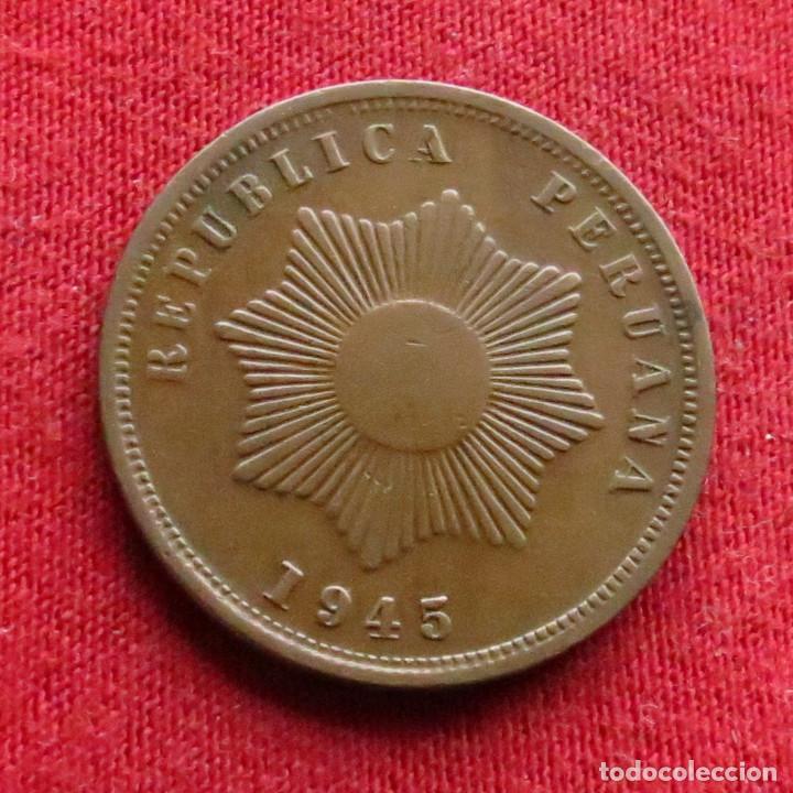 Monedas antiguas de Am&eacute;rica: Peru 2 centavos 1945 - Foto 2