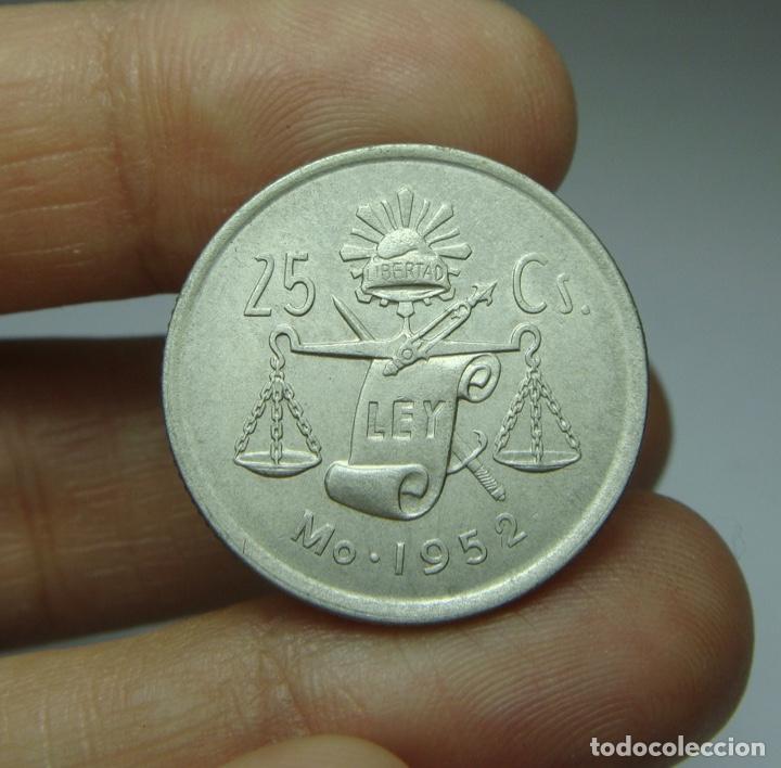 Monedas antiguas de Am&eacute;rica: 25 C&eacute;ntimos. Plata. M&eacute;xico - 1952 - Foto 1