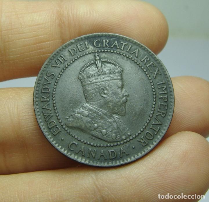 Monedas antiguas de Am&eacute;rica: 1 C&eacute;ntimo. Canad&aacute; 1902 - Foto 1