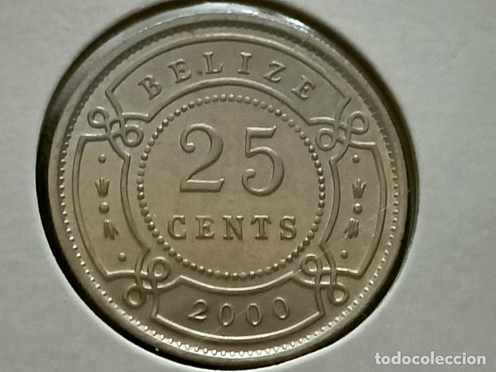Monedas antiguas de Am&eacute;rica: Belice 25 c&eacute;ntimos 2000 , 26491 - Foto 1
