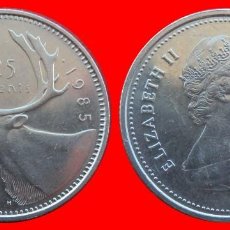 Monedas antiguas de América: 25 CENTAVOS 1985 CANADA-69542
