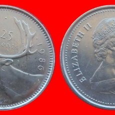 Monedas antiguas de América: 25 CENTAVOS 1986 CANADA-69543