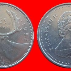Monedas antiguas de América: 25 CENTAVOS 1987 CANADA-69544