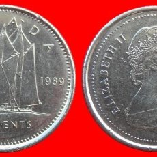 Monedas antiguas de América: 10 CENTAVOS 1989 CANADA-69559