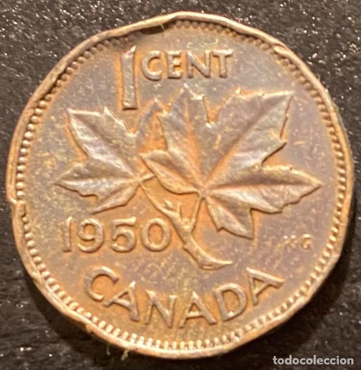 Monedas antiguas de Am&eacute;rica: CANADA 1 CENTAVO 1950 - Foto 2