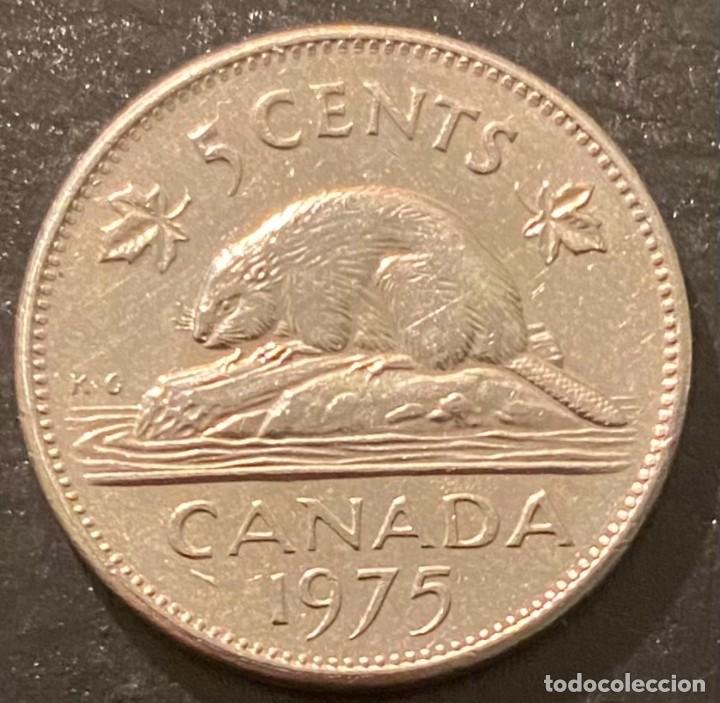Monedas antiguas de Am&eacute;rica: CANADA 5 CENTAVOS 1975 - Foto 2
