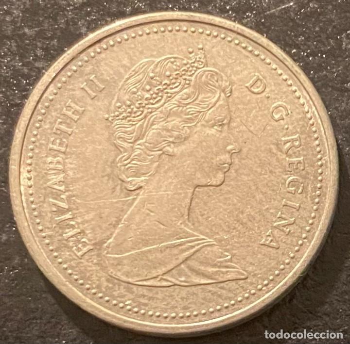 Monedas antiguas de Am&eacute;rica: CANADA 5 CENTAVOS 1988 - Foto 1