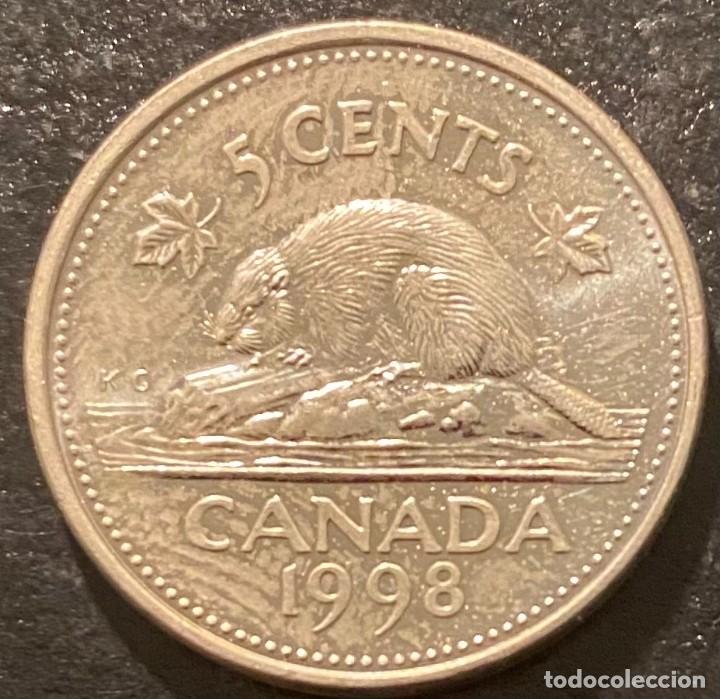 Monedas antiguas de Am&eacute;rica: CANADA 5 CENTAVOS 1998 - Foto 2