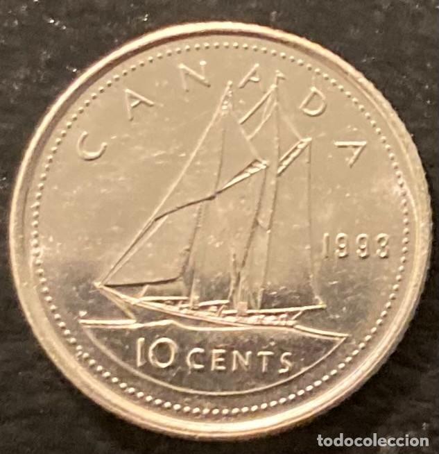 Monedas antiguas de Am&eacute;rica: CANADA 10 CENTAVOS 1993 - Foto 2