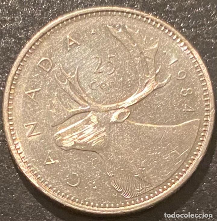 Monedas antiguas de Am&eacute;rica: CANADA 25 CENTAVOS 1984 - Foto 2