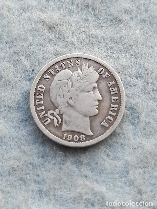 Monedas antiguas de Am&eacute;rica: USA. 1 Dime. A&ntilde;o 1908. Plata - Foto 1