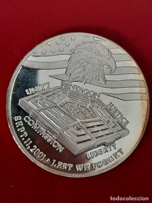 Monedas antiguas de América: Una onza de plata pura proof pentágono 11-09-2001 - Foto 1 - 312355048