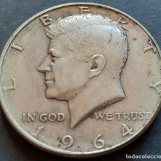 Monedas antiguas de América: ESTADOS UNIDOS / USA HALF DOLLAR 1964 PLATA J.F.KENNEDY. Lote 312734238