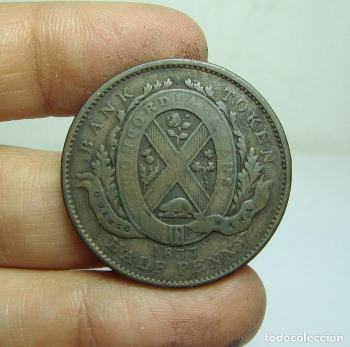 Monedas antiguas de Am&eacute;rica: 1 Penny. Canad&aacute;. 1837 - Foto 1