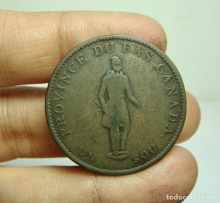 Monedas antiguas de Am&eacute;rica: 1 Penny. Canad&aacute;. 1837 - Foto 2