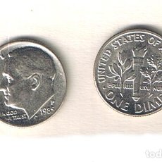 Monedas antiguas de América: MONEDA ESTADOS UNIDOS 10 CENTS CECA P 1985, ROOSEVELT DIME USADA EEUU. Lote 313871033