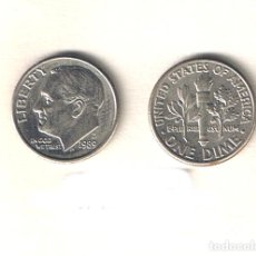 Monedas antiguas de América: MONEDA ESTADOS UNIDOS ONE DIME 10 CENTS 1989, USADA EEUU ROOSEVELT DIME. Lote 313872588