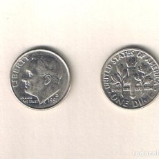 Monedas antiguas de América: MONEDA ESTADOS UNIDOS ONE DIME 10 CENTS 1991, USADA EEUU ROOSEVELT DIME. Lote 313872783