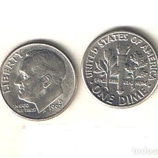 Monedas antiguas de América: MONEDA ESTADOS UNIDOS ONE DIME 10 CENTS 1992, USADA EEUU ROOSEVELT DIME. Lote 313872898