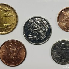 Monedas antiguas de América: LOTE 5 MONEDAS CARIBE, 1, 5 Y 10 CENT BARBADOS, 1 CENT BAHAMAS Y 25 CENT TRINIDAD Y TOBAGO. Lote 314074833