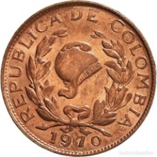 Monedas antiguas de América: [#957072] MONEDA, COLOMBIA, CENTAVO, 1970, MBC, COBRE RECUBIERTO DE ACERO, KM:205A. Lote 314186818