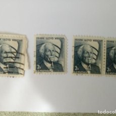 Monedas antiguas de América: CUATRO SELLOS USA LLOYD DE 2 CENTAVOS 1966