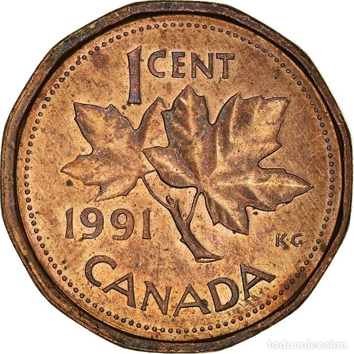 Monedas antiguas de Am&eacute;rica: [#932670] Moneda, Canad&aacute;, Cent, 1991 - Foto 2