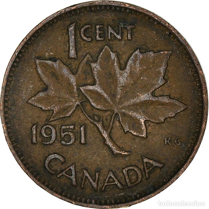 Monedas antiguas de Am&eacute;rica: [#933300] Moneda, Canad&aacute;, Cent, 1951 - Foto 2