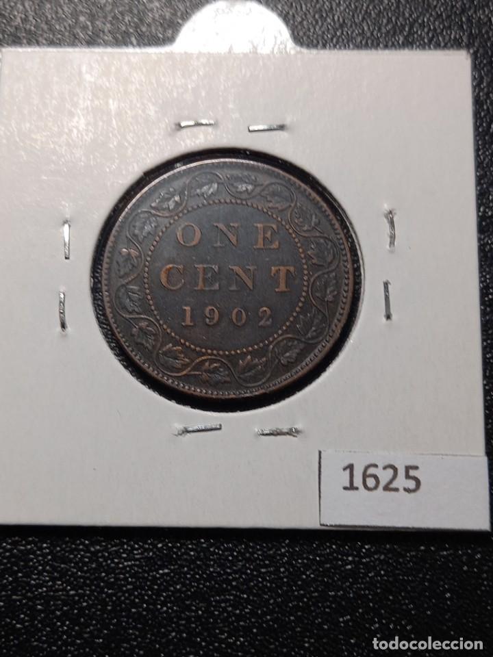 Monedas antiguas de Am&eacute;rica: Canad&aacute; 1 centavo 1902 - Foto 2