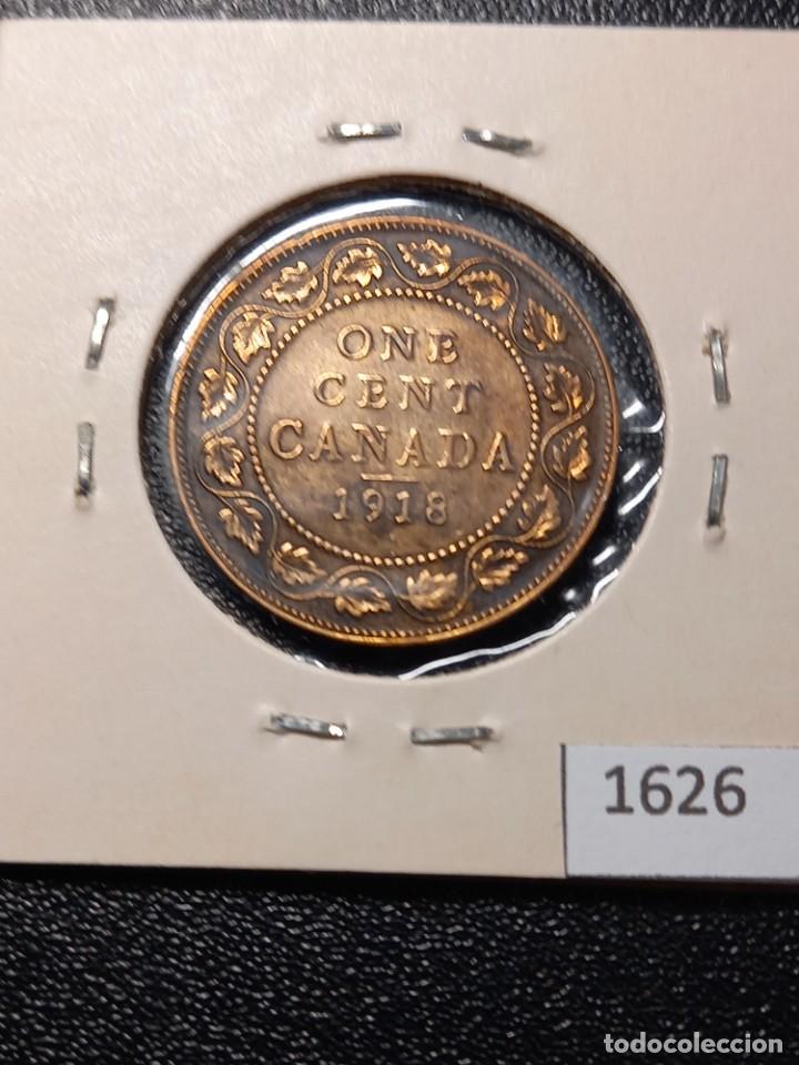 Monedas antiguas de Am&eacute;rica: Canad&aacute; 1 centavo 1918 - Foto 2