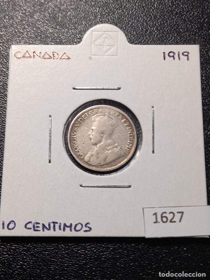 Monedas antiguas de Am&eacute;rica: Canad&aacute; 10 centavos 1919 - Foto 1