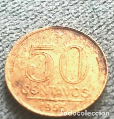 Monedas antiguas de Am&eacute;rica: 50 centavos 1955 brasil - Foto 1