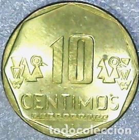 Monedas antiguas de Am&eacute;rica: peru moneda 10 centimos 2019 km 3054 - Foto 1