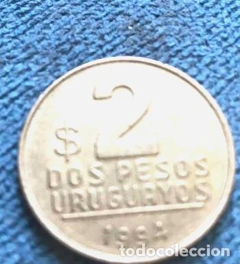 Monedas antiguas de Am&eacute;rica: 2 pesos 1994 uruguay - Foto 1